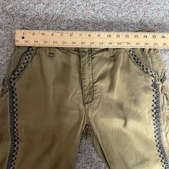 Anthropologie Embroidered Lyocell Khaki Pants - Picture 11 of 11